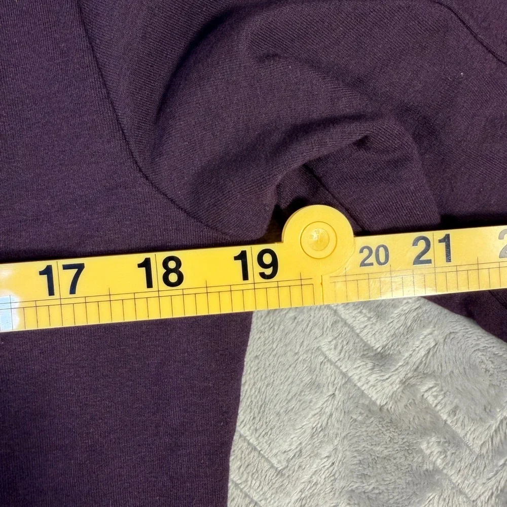 Chico's Zenergy‎ Satin Trim Jacket Size Medium (1) Purple Hooded Full Zip NWT